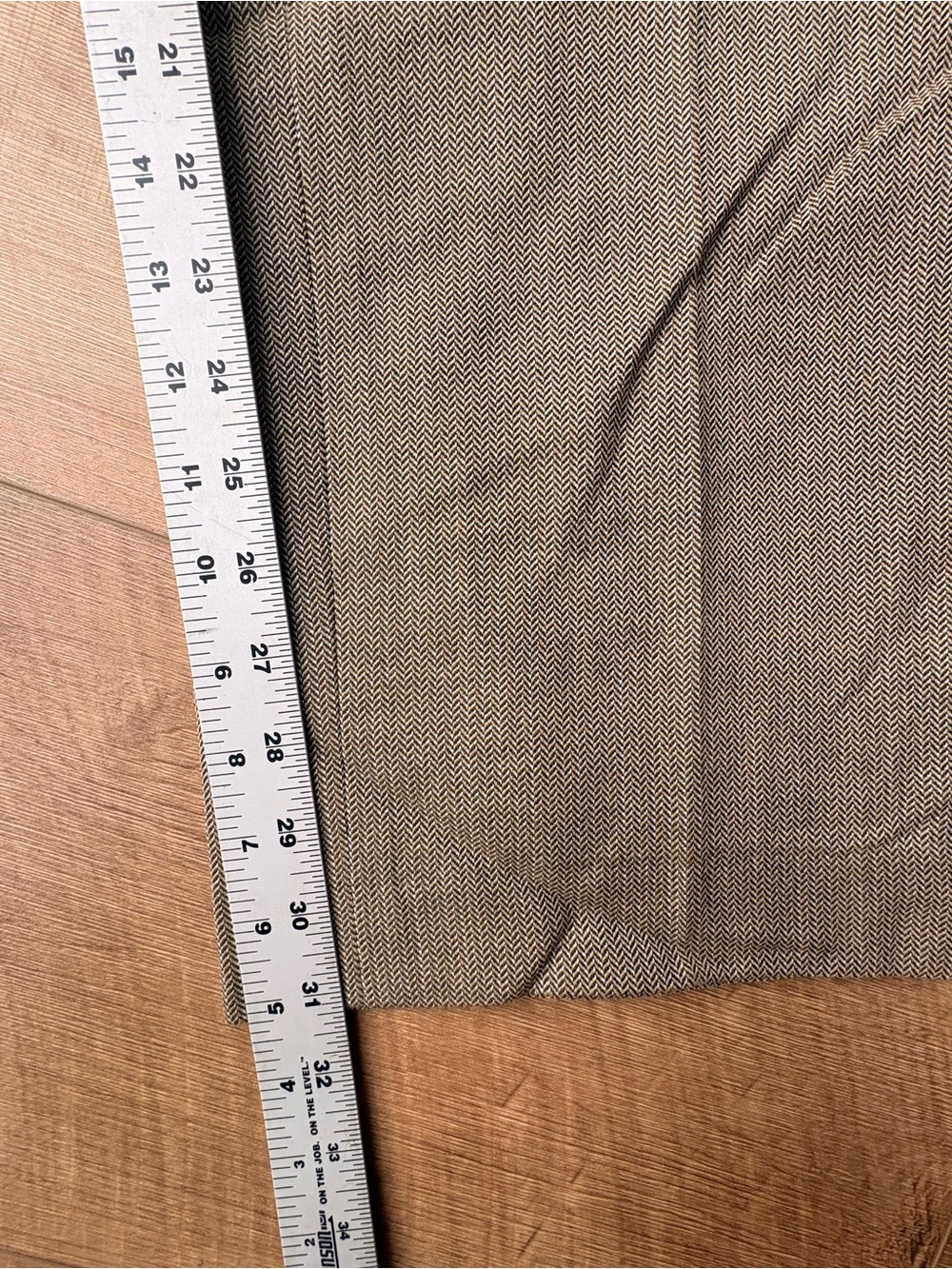 Women's Vintage Carlisle 100% Wool Golden Tan/Brown Herringbone Pants. Size 10 - Picture 14 of 14